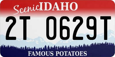 ID license plate 2T0629T