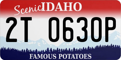 ID license plate 2T0630P