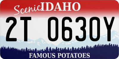 ID license plate 2T0630Y