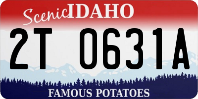 ID license plate 2T0631A