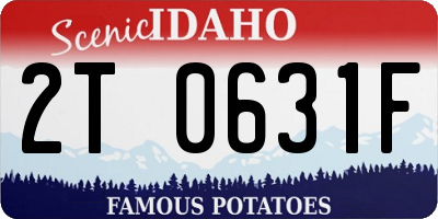 ID license plate 2T0631F