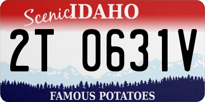 ID license plate 2T0631V