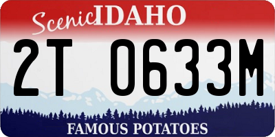 ID license plate 2T0633M