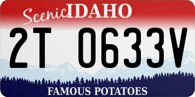 ID license plate 2T0633V
