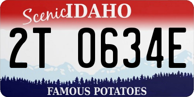 ID license plate 2T0634E