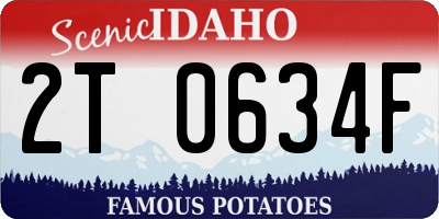 ID license plate 2T0634F