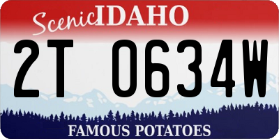 ID license plate 2T0634W