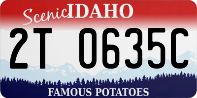 ID license plate 2T0635C