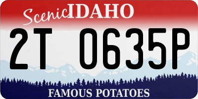 ID license plate 2T0635P