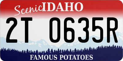 ID license plate 2T0635R