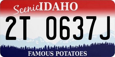 ID license plate 2T0637J
