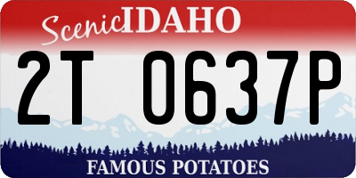 ID license plate 2T0637P