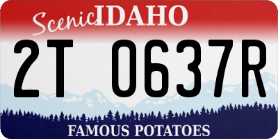 ID license plate 2T0637R