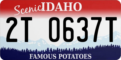 ID license plate 2T0637T