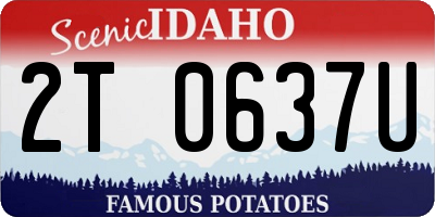 ID license plate 2T0637U