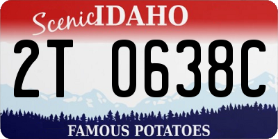 ID license plate 2T0638C