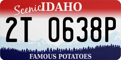ID license plate 2T0638P