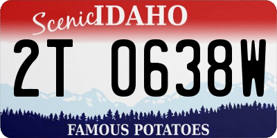 ID license plate 2T0638W