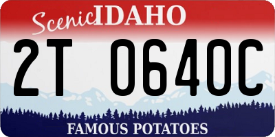ID license plate 2T0640C