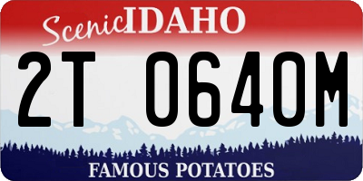 ID license plate 2T0640M
