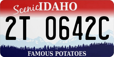 ID license plate 2T0642C