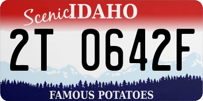 ID license plate 2T0642F
