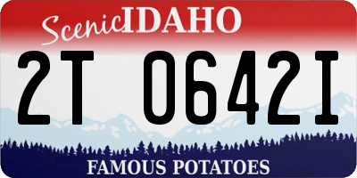 ID license plate 2T0642I