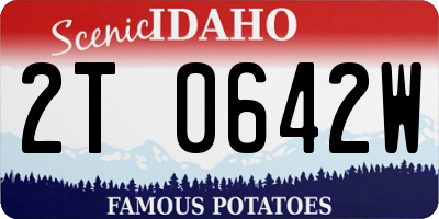 ID license plate 2T0642W