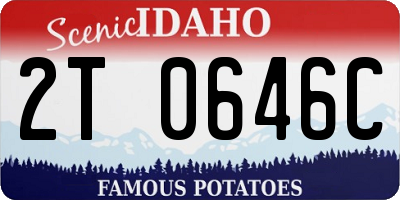 ID license plate 2T0646C