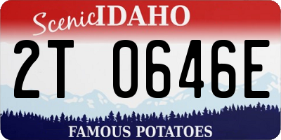 ID license plate 2T0646E