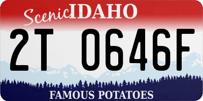 ID license plate 2T0646F