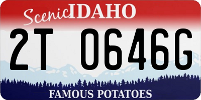 ID license plate 2T0646G