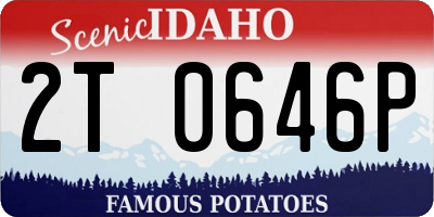 ID license plate 2T0646P
