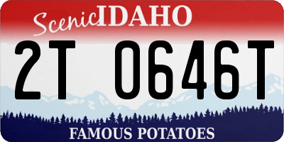 ID license plate 2T0646T