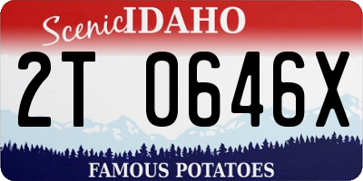 ID license plate 2T0646X