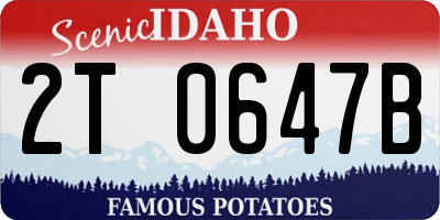 ID license plate 2T0647B