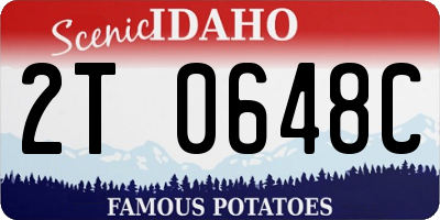 ID license plate 2T0648C
