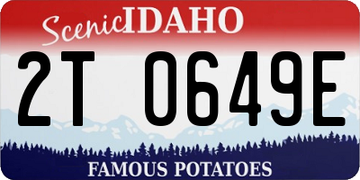 ID license plate 2T0649E