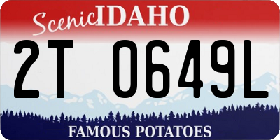 ID license plate 2T0649L