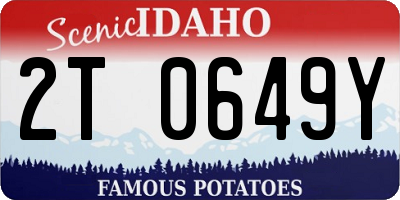 ID license plate 2T0649Y