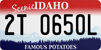 ID license plate 2T0650L
