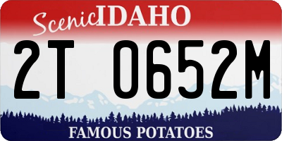 ID license plate 2T0652M