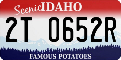 ID license plate 2T0652R