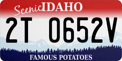 ID license plate 2T0652V