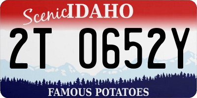 ID license plate 2T0652Y