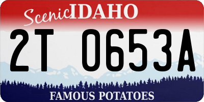 ID license plate 2T0653A