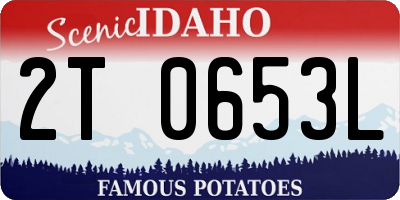 ID license plate 2T0653L