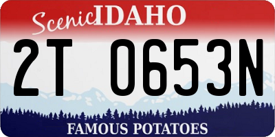ID license plate 2T0653N