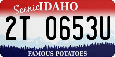 ID license plate 2T0653U