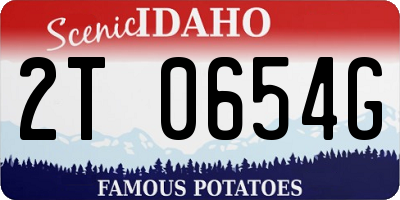 ID license plate 2T0654G